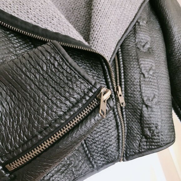 Preowned Pull and Bear Faux Leather Womens Jacket - Picture 3 of 5